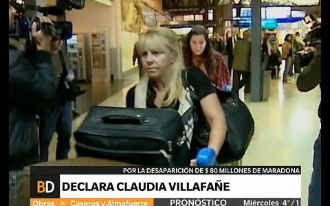 Claudia Villafañe declara en Tribunales por una denuncia de Maradona