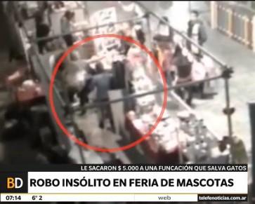 Robo insólito en feria de mascotas