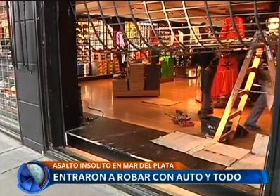 Incrustan el auto para robar