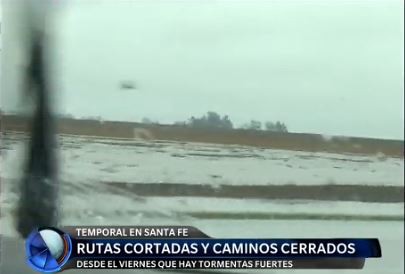 Inundaciones en Santa Fe: rutas cortadas y caminos cerrados
