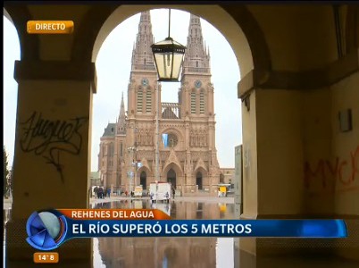 Luján: el río superó los cinco metros