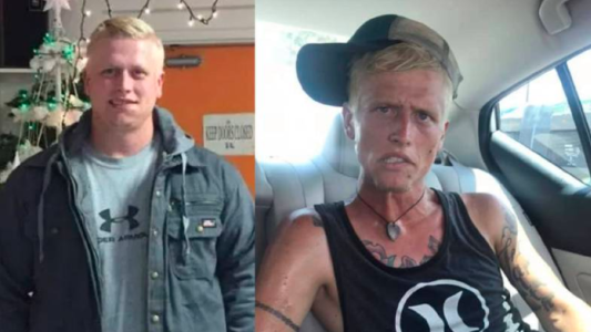 Una madre mostró el antes y después de su hijo tras caer en la adicción a las drogas