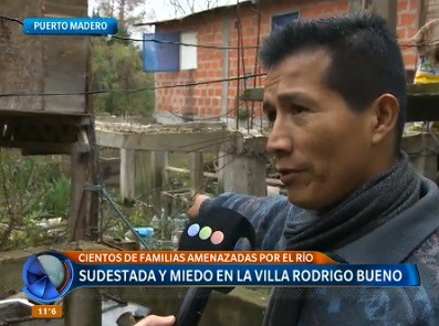 Sudestada y miedo en la villa Rodrigo Bueno