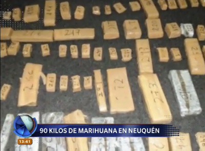Dos detenidos con 90 kilos de marihuana en un puesto fronterizo entre Argentina y Chile