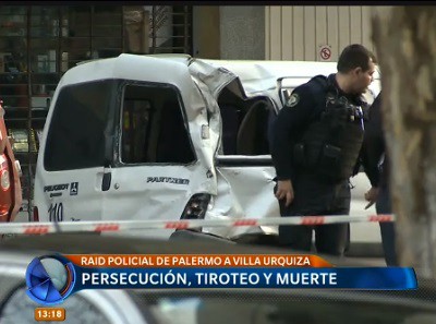 Persecución y tiroteo en Villa Urquiza con un muerto y varios heridos