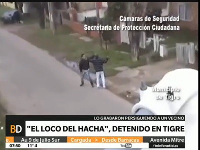 Detuvieron en Tigre al "Loco del hacha"