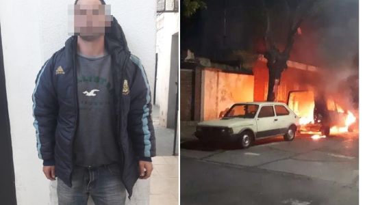 Infraganti: detuvieron a "quemacoches" que filmaba sus incendios