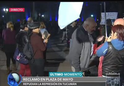 En Plaza de Mayo repudiaron la represión tucumana