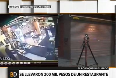 Desvalijaron un restaurante y se llevaron 200 mil pesos