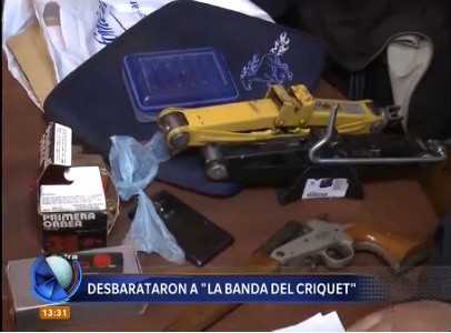 Desbarataron la "banda del criquet"
