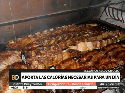 Los peligros del asado criollo: aporta las calorías necesarias para todo el día
