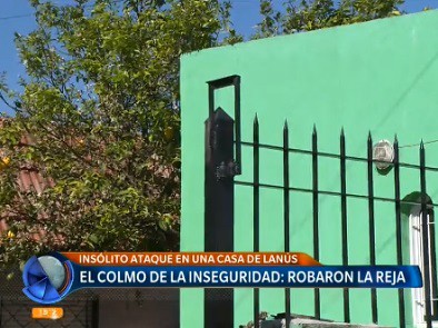 El colmo de la inseguridad: robaron la reja