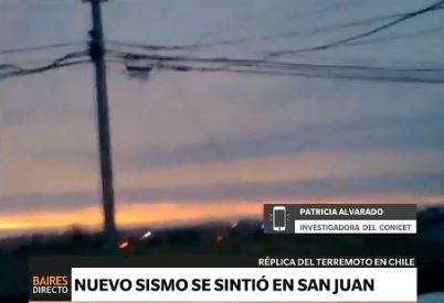 Una nueva réplica del terremoto en Chile se sintió en Argentina