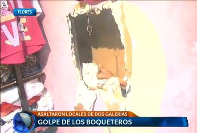 Boqueteros robaron 100 mil pesos de mercadería en Flores