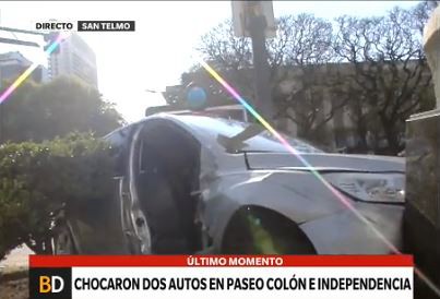 Choque en San Telmo: un herido