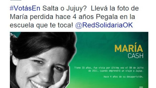 Además de votar, podés ayudar a encontrar personas desaparecidas