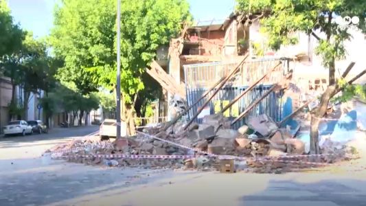 Se derrumbó un supermercado chino en Parque Patricios: no hay heridos