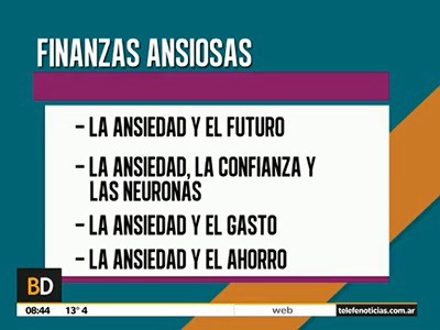 La ansiedad por las expectativas financieras