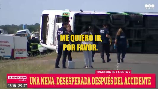 El desgarrador audio de una nena segundos después del accidente del micro en la ruta 2