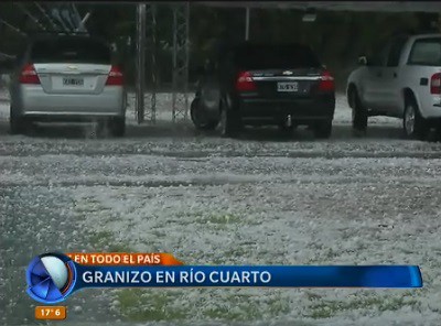 Granizo en Río Cuarto