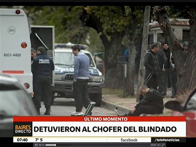 Quedó detenido el chofer del blindado robado en Boulogne