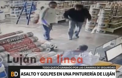 Asalto y golpes en una pinturería de Luján