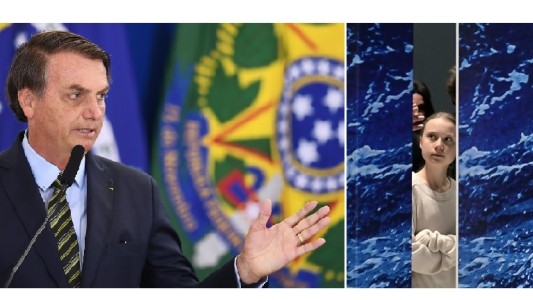 Jair Bolsonaro se enojó con Greta Thunberg y la llamó "mocosa"