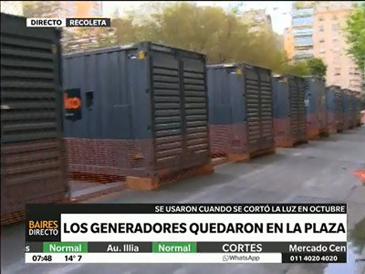 Los generadores siguen en la plaza