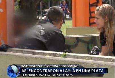 Así encontraron en una plaza a Layla, víctima de grooming