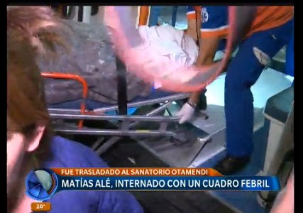 Trasladaron a Matías Alé a un sanatorio y está en terapia intensiva