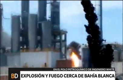 Fuerte explosión en un polo petroquímico en Bahía Blanca