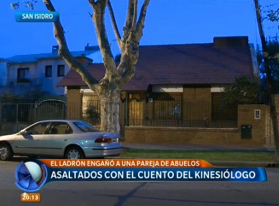 Asaltados con el cuento del kinesiólogo