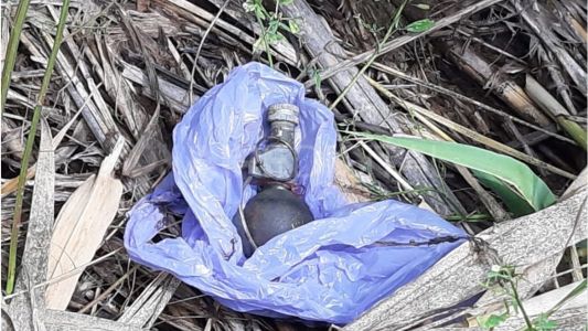 Delincuentes se deshicieron de una granada durante una persecución policial