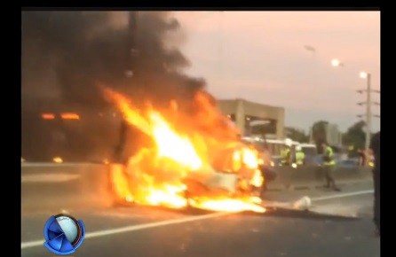 Choque, fuego y muerte en la Panamericana