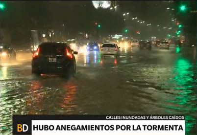 Hubo anegamientos por la tormenta