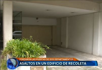 Asaltos en un edificio de Recoleta