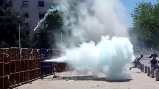 Así comenzaron los incidentes en la marcha contra la ley de minería en Mendoza