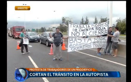Corte en la autopista Riccheri