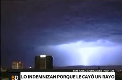 La indemnizan porque le cayó un rayo