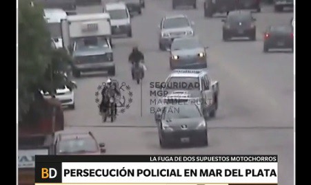 Video: persecución policial a "motochorros" en Mar del Plata