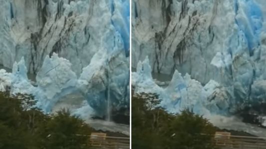 Se rompió el puente de hielo del glaciar Perito Moreno