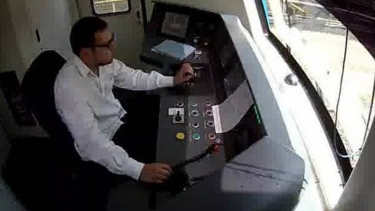 Se puede ver en vivo el trabajo de los motorman del Sarmiento