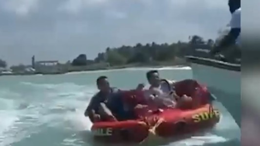 Iba en un gomón, lo chocó una lancha y perdió los dientes