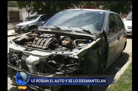 Le robaron el auto y lo desmantelaron
