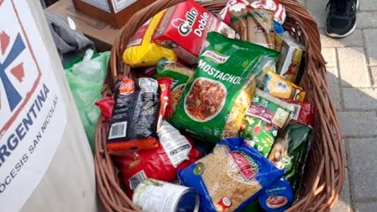 Caritas distribuyó en octubre más de 800 mil kilos de alimentos aportados por el Gobierno