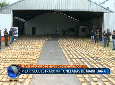 Pilar: secuestraron 4 toneladas de marihuana