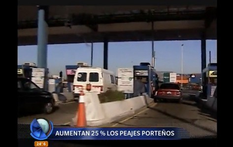 Aumentan 25% los peajes porteños