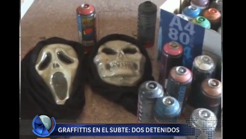 Dos detenidos por graffittis en el subte
