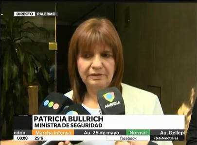 Ministra Bullrich: "todas las fronteras están alertadas"