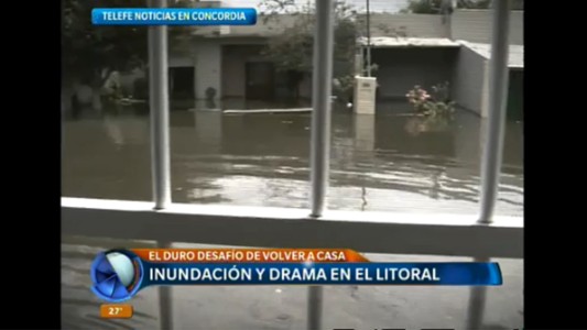 Drama en Concordia: volver a casa después de la inundación